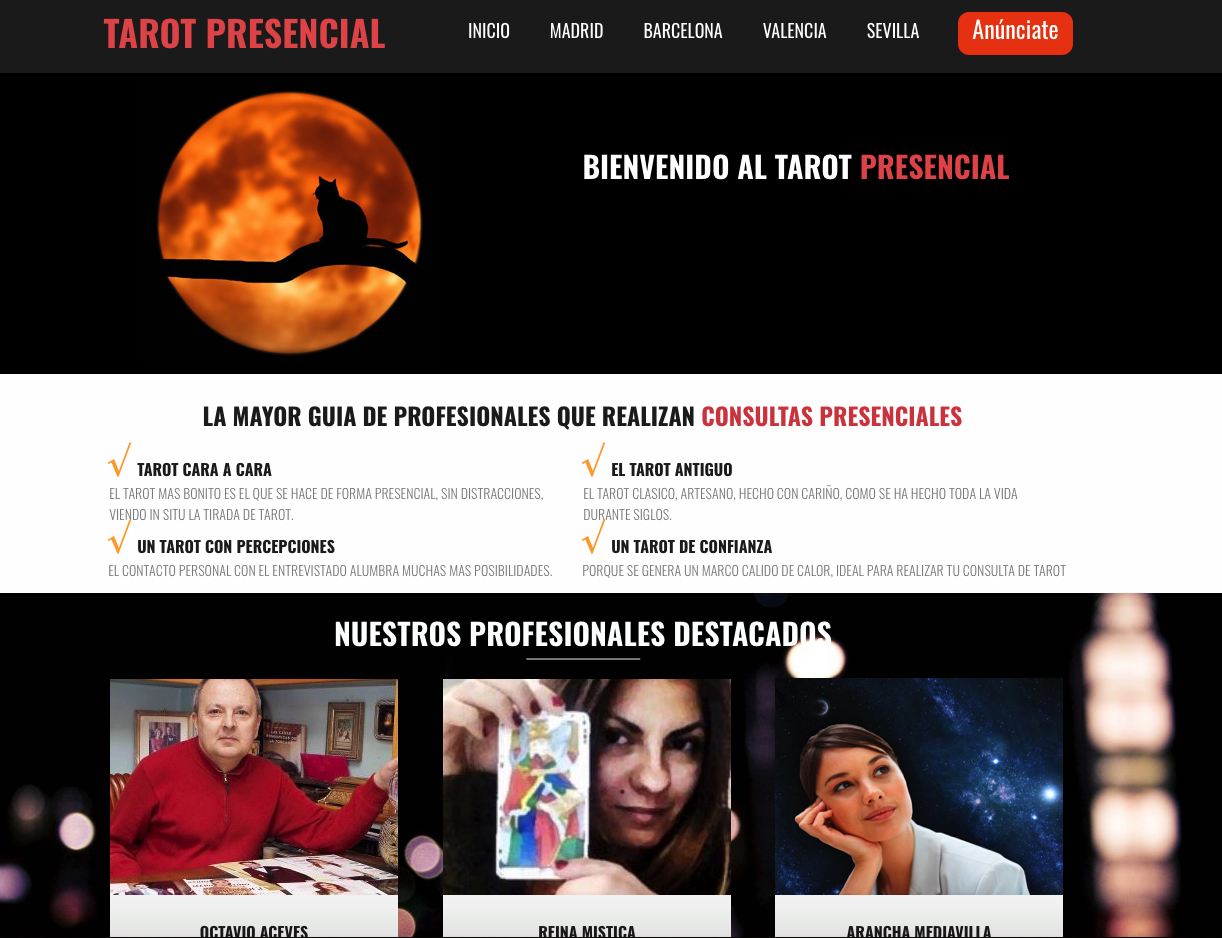 Nuevo Portal de Tarot Presencial en toda España